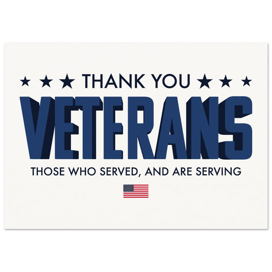 Thank You Veterans | Museum-Quality Matte Paper Poster