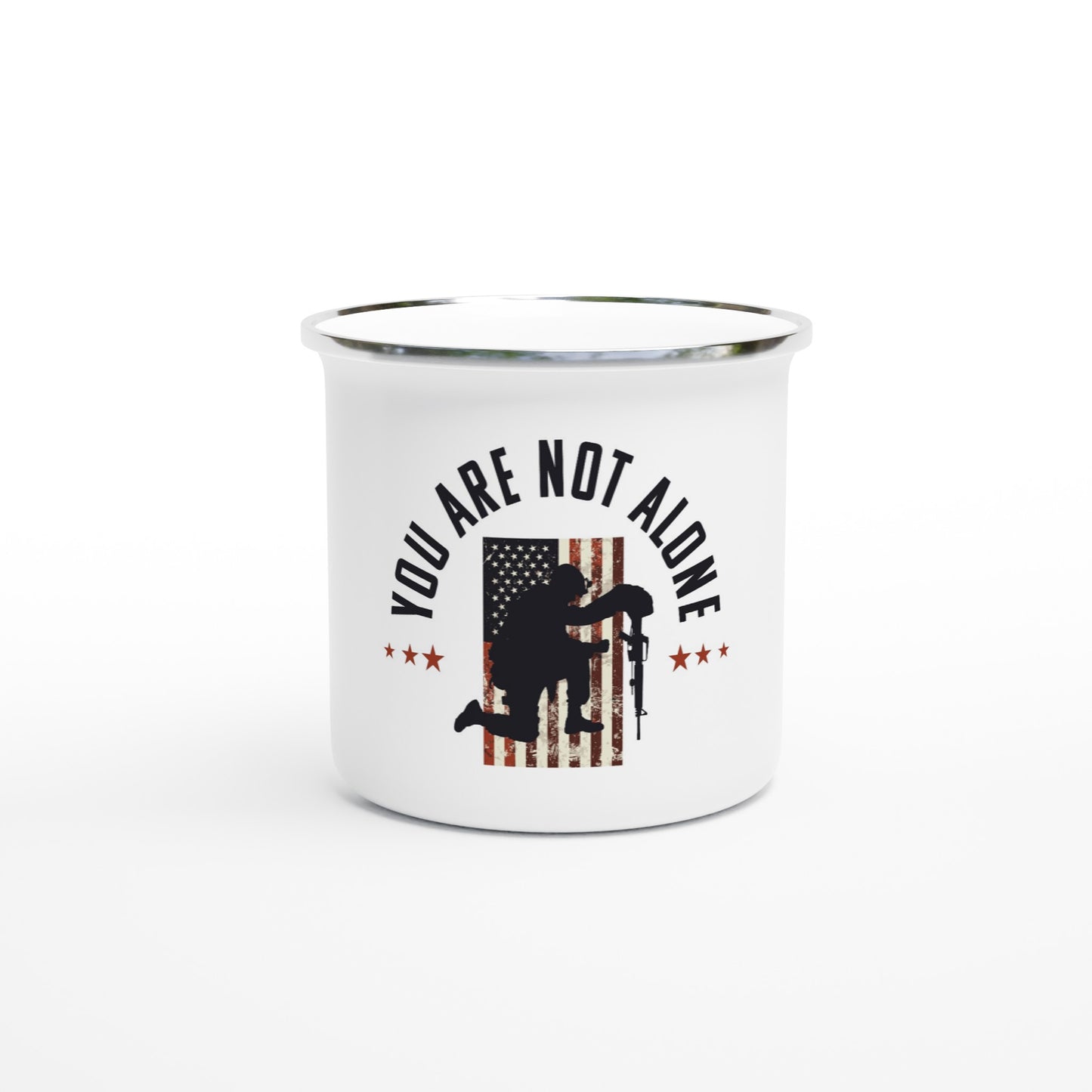 You Are Not Alone | White 12oz Camping Mug