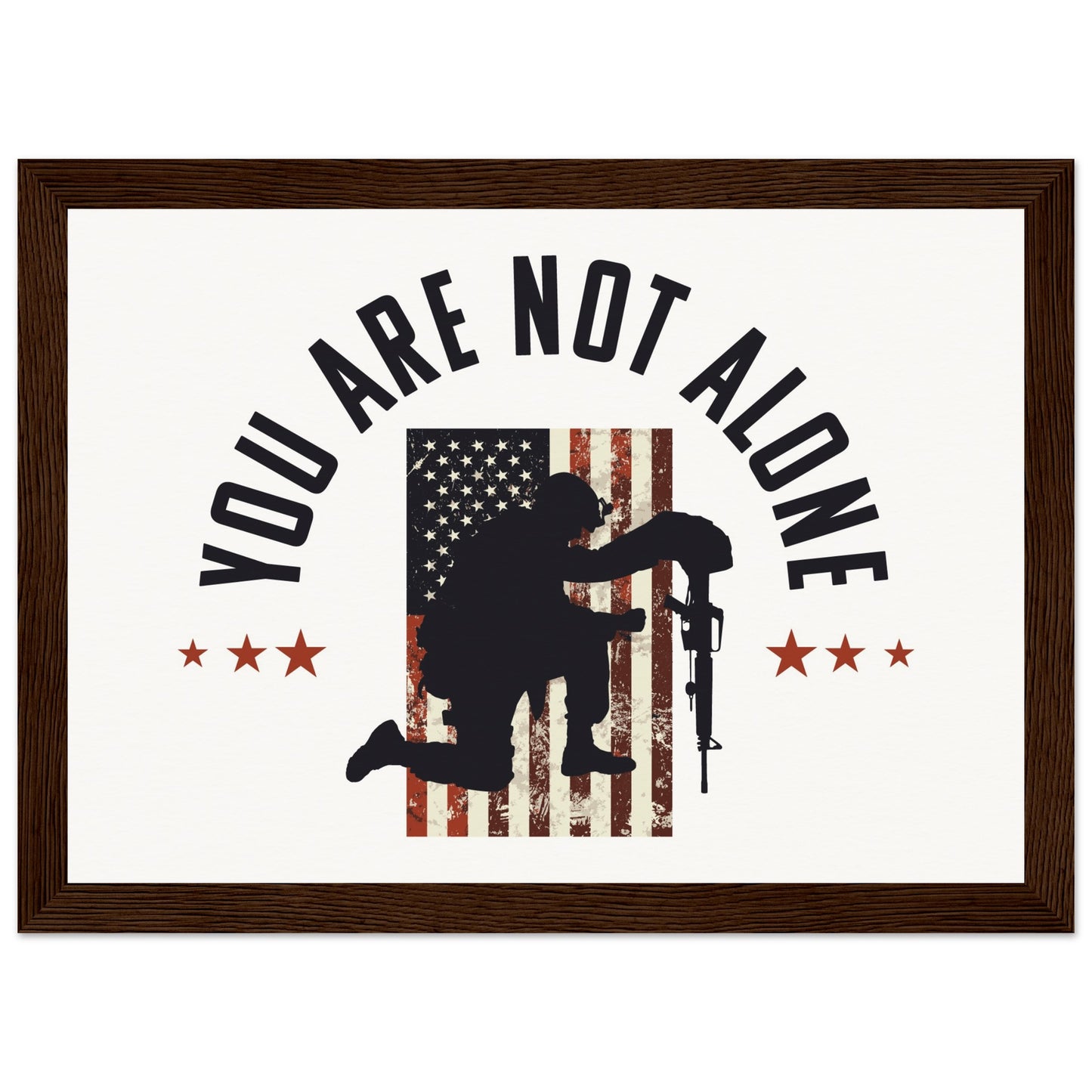 You Are Not Alone | Museum-Quality Matte Paper Wooden Framed Poster