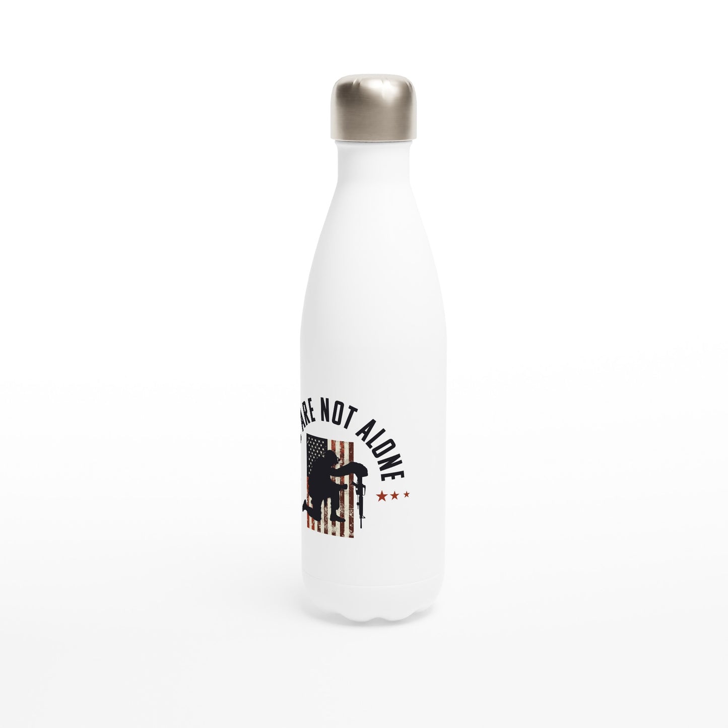 You Are Not Alone | White 17oz Stainless Steel Water Bottle