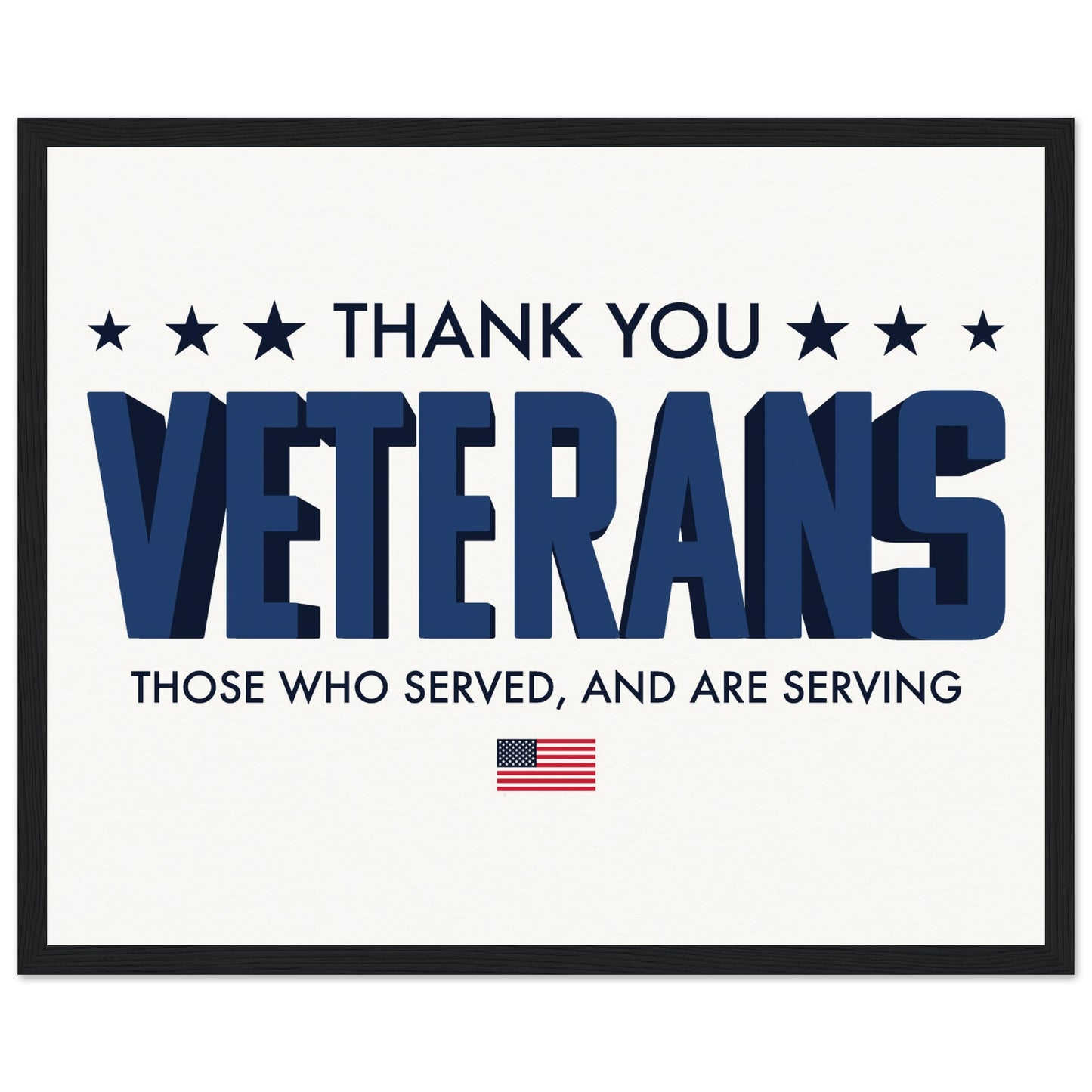 Thank You Veterans | Museum-Quality Matte Paper Wooden Framed Poster