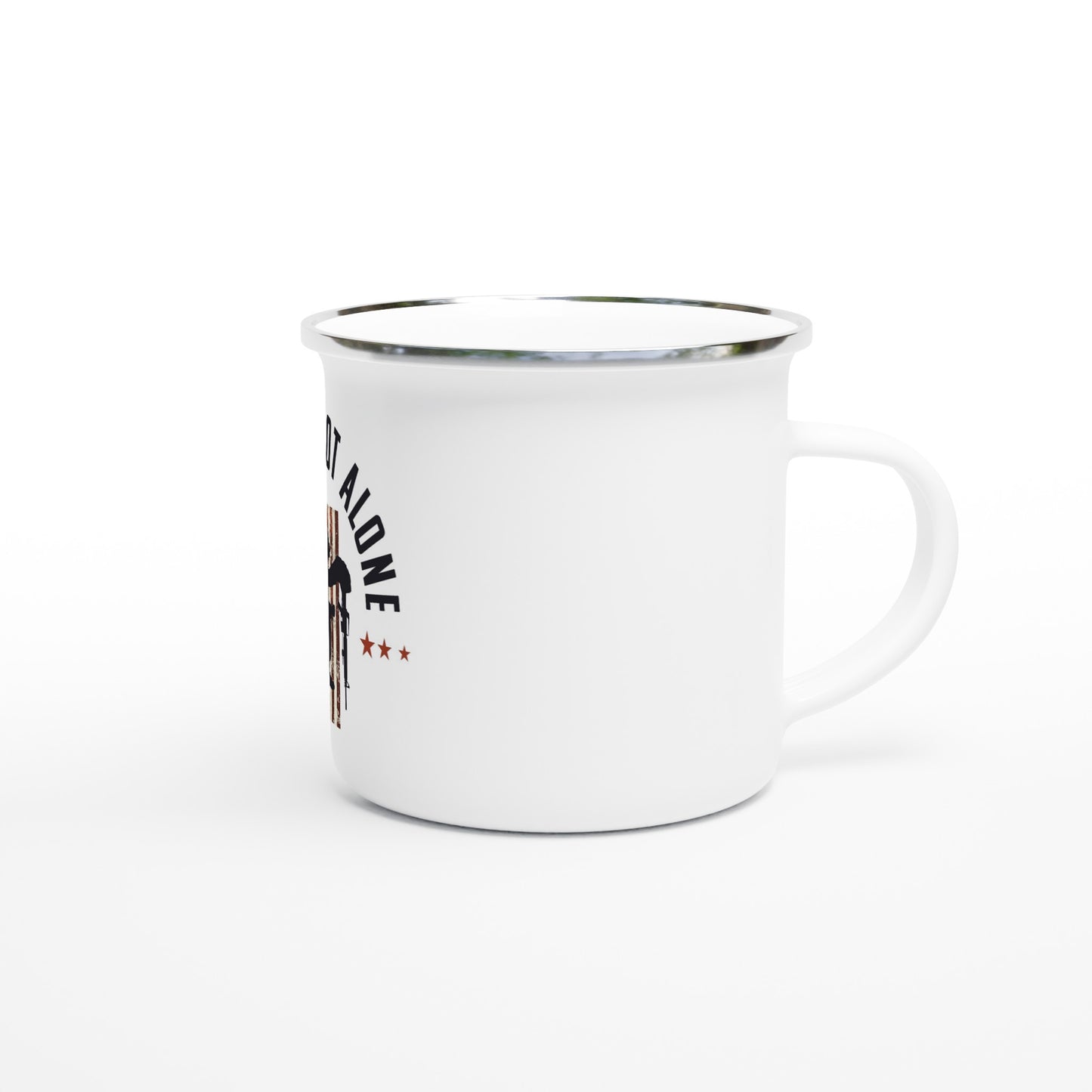 You Are Not Alone | White 12oz Camping Mug