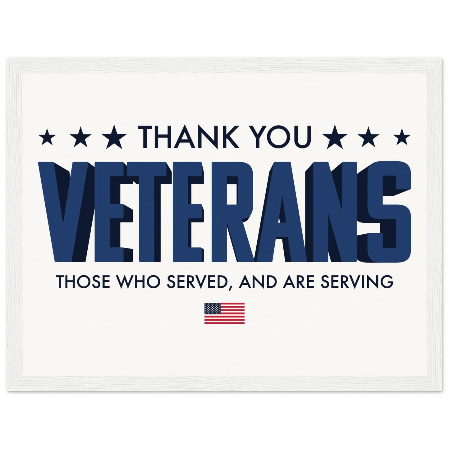 Thank You Veterans | Museum-Quality Matte Paper Wooden Framed Poster