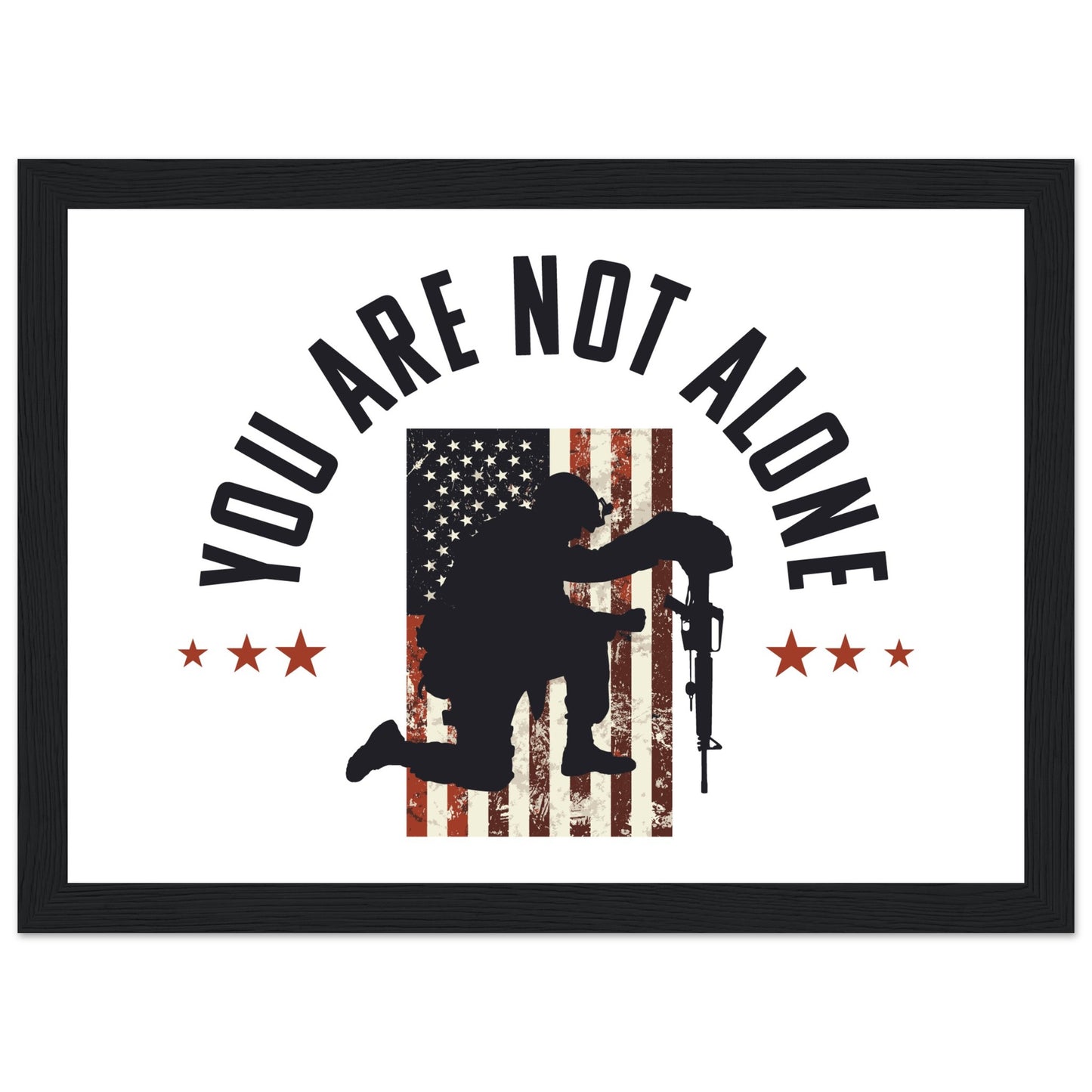 You Are Not Alone | Premium Matte Paper Wooden Framed Poster