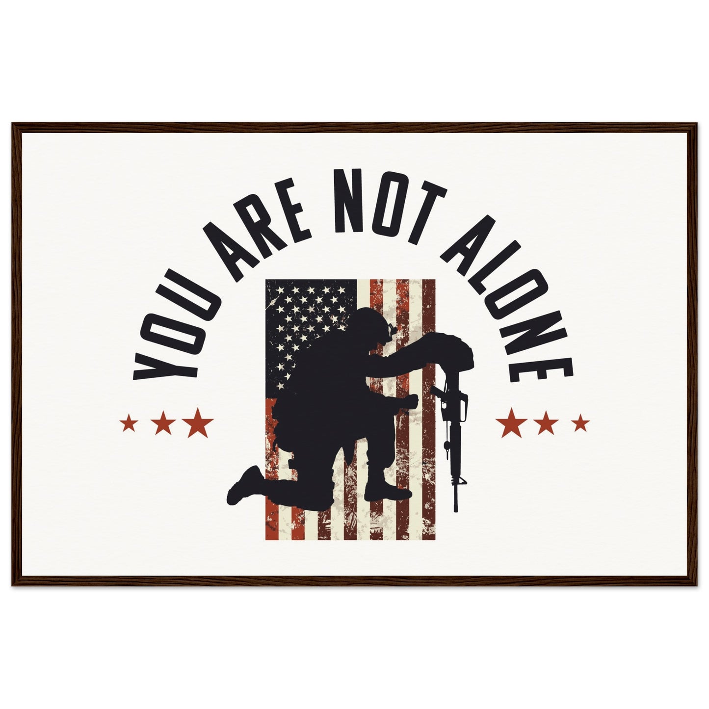 You Are Not Alone | Museum-Quality Matte Paper Wooden Framed Poster